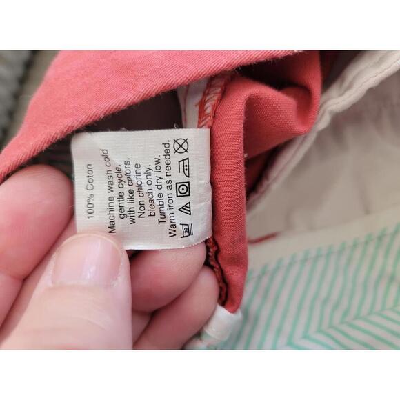 J Crew size 2 rusty coral cotton broken in chino shorts - Picture 5 of 5